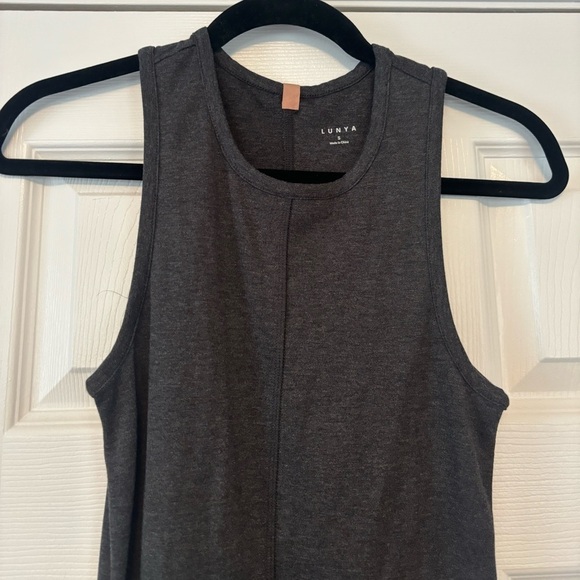 NWOT Lunya Restore Fitted Sleeveless Midi Lounge Dress - Picture 2 of 11